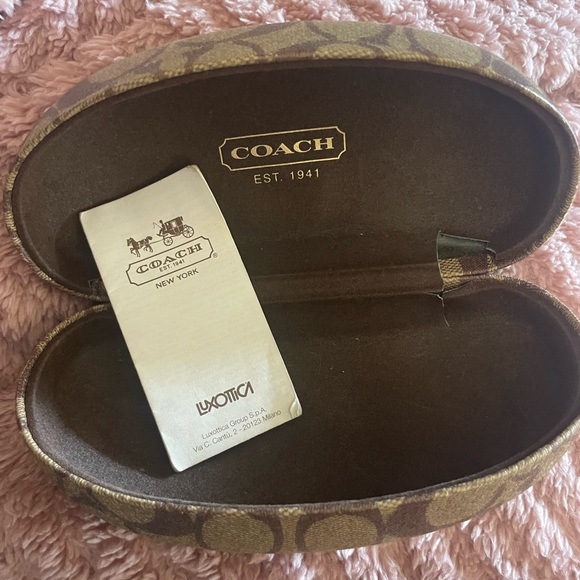 Coach Tan and Brown Eyeglass Case - Picture 1 of 2